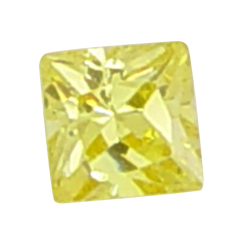 Square Princess Cut CZ Yellow