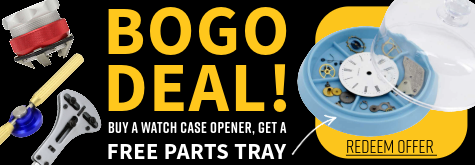 BOGO Deal Buy Watch Case Opener and Get a Free Watch Parts Tray with Dust Cover