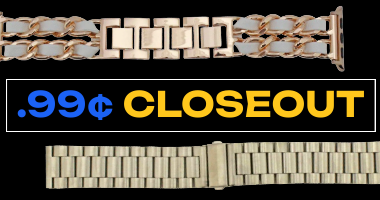 Closeout Watchbands Only .99 Cents for All Smart Watch Bands for Tech Wear 