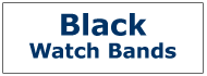 Black Color Mens Silicone and Rubber Watch Bands 