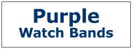 Purple Color Mens Silicone and Rubber Watch Bands 