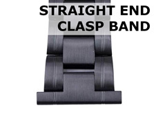 Clasp Style Straight End Metal Watch Band
