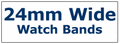 24mm Wide Ladies' Rubber Watchband