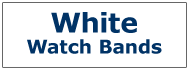 White Color Mens Silicone and Rubber Watch Bands 