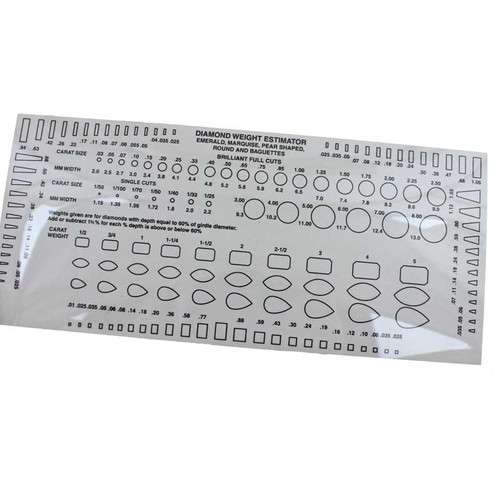 Luxuro Diamond/Gem Stone Fan Gauge With 7 Arms ( Set of 2 ) - Diamond