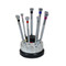 Screwdriver Set Flat Head Straight Blade 9 piece in Rotating Stand 0.60mm to 3.00mm