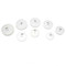 Set of eight large nylon dies for watch repair