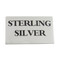 Large sterling silver metal signs for labeling jewelry