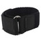 Heavy Black Nylon and Leather 20mm Watch Strap 9 3/4 Inch Length