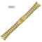 Hadley Roma Metal Watch Band Yellow Gold Tone Oyster Style Link With Expandable Ends 16-22MM