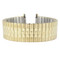 Classic Style Expansion 6 3/8 to 10 Inch Length Watchband Yellow Gold Tone With Expandable Ends 16 to 22mm