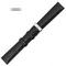 Leather Watch Strap 16MM Black Leather Crocodile Grain