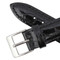 Leather Watch Strap 16MM Black Leather Crocodile Grain