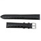 Leather Watch Strap 16MM Black Leather Crocodile Grain