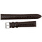 Crocodile Grain Watch Band Brown Leather 16MM