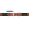 19mm red-brown leather-accented Swiss Army watch band