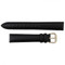 16MM Leather Watch Band Black Leather Classic Calf