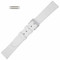 16mm Leather Watch Band White Smooth Calf 7 1/2 Inch Length