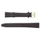 19MM smooth brown calfskin leather watch band