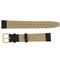 Leather Watch Band Black Smooth Calf 16MM