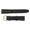 19mm Black Leather Watch Band Smooth Calf 7 3/8 Inch Length