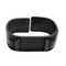 Leather Watch Band 18 MM Black Leather Retro Cuff Style Band