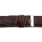 Alligator Grain Reddish Brown Leather Watch Band 28 mm Wide with Silver Tone Buckle