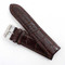 Alligator Grain Reddish Brown Leather Watch Band 28 mm Wide with Silver Tone Buckle