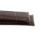 Alligator Grain Reddish Brown Leather Watch Band 28 mm Wide with Silver Tone Buckle