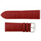 Leather Watch Band 28 MM Red Leather Alligator Grain Extra Wide Band