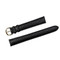 Front Leather Watch Band 19MM Black Lizard Calf Grain Extra Long