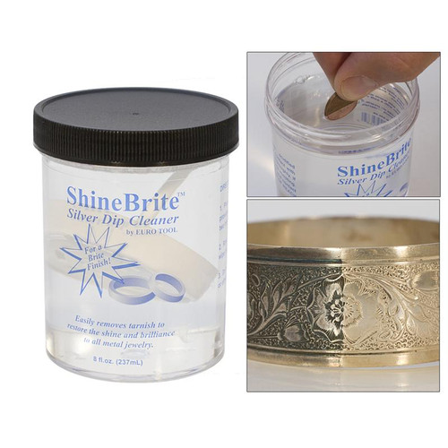 8oz Sterling Silver Dip Jewelry Cleaner Tarnish Remover Solution