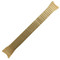 Mens 19mm gold tone watch band in classic expansion style