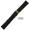 16MM men's black leather lizard grain replacement watch band