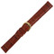 Men's 18MM brown leather bamboo grain watch band