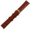 Men's watch band 18 MM orange brown leather crocodile grain