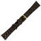 18MM dark brown leather crocodile grain men's watch band