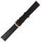 19 mm men's dark brown lizard grain leather watch band