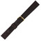 16mm men's dark brown lizard grain leather watch band