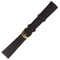 18MM men's lizard grain dark brown calfskin leather watch band