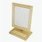 10 x 6" large wood rectangular mirror