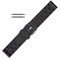 24mm black silicone rubber jelly strap sport watch band