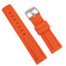 Silicone Watch Band 22mm Orange Sport Watch Band Rubber Jelly