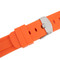 Silicone Watch Band 22mm Orange Sport Watch Band Rubber Jelly