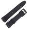 Black Rubber Generic Swatch® Watch Band 20mm Wide and Fits 17mm Notched Case 7 1/8 Inch Length