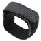 Black With White Stitching Nylon Watch Strap Velcro® Style Sport Band 20mm 9 Inch Length