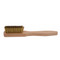 Scratch brush with wood handle and brass bristles