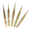 Brass Tweezers Non Magnetic Straight Tip 5 Sizes Sold Individually