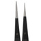 Black Matte Economy Diamond Tweezers 6 1/2 Inch Serrated Tips