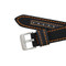 Hadley Roma Anti-Ballistic Material Watch Strap 20mm Black With Orange Stitching 7 3/4 Inch Length